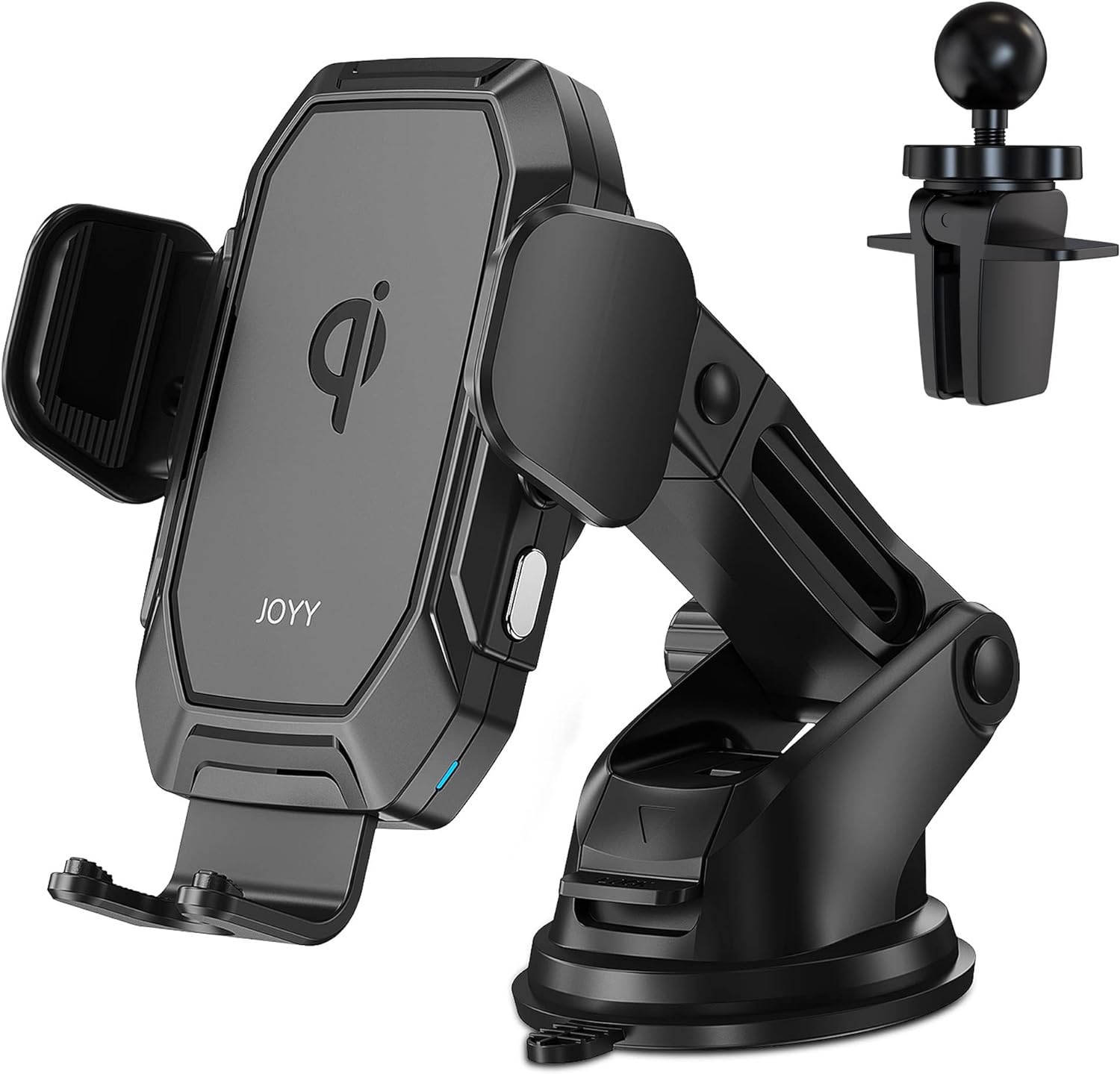 Wireless Car Charger, JOYYTECH 15W Fast Charging Auto-Clamping Dashboard & Air Vent Car Charger Phone Mount Phone Holder (Model：CC40)