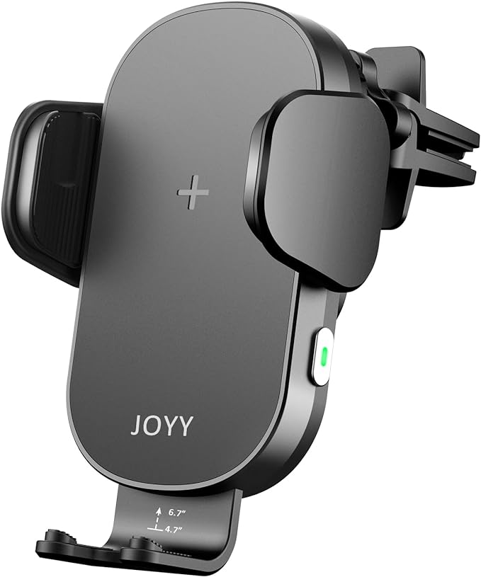 Wireless Car Charger, JOYYTECH 15W Fast Charging Auto-Clamping Air Vent Car Charger Phone Mount Phone Holder (Model：CC90)